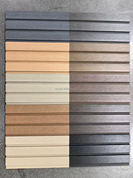 Panel de decoración de pared WPC alternativo de madera para exteriores, revestimiento de pared Exterior de Casa impermeable con diseño de grano de madera
