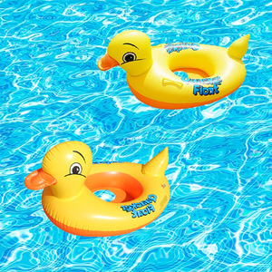 Fabricantes Stock de pato amarillo inflable PVC niños pato inflable barco al por mayor bebé natación anillo para piscina de agua - Product Image 4