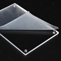 Support de prix en acrylique haute transparence, double face, magnétique, poli diamant, découpé au laser, biseauté, pour affichage de prix, en cristal