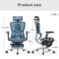 Sillas de Oficina Ergonómicas Modernas de Malla con Reposapiés al por Mayor, Sillas de Oficina, Muebles de Escritorio, Juego de Mesa y Silla de Oficina