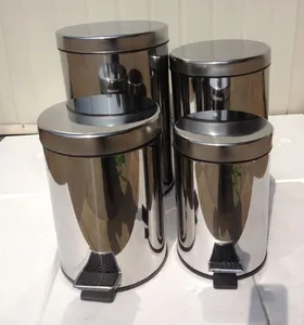 3L/5L/8L/12L/20L/30L Guangdong Trash Can Manufacturer Kitchen Hotel Car Stainless Steel Garbage Bin with Foot Pedal Waste Bins