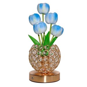 Lámpara de Noche de Tulipán Artificial, Lámpara Decorativa de Lujo, Lámpara de Noche para Dormitorio, Lámpara de Ambiente de <span class=keywords><strong>Cristal</strong></span>, Regalo de San Valentín - Product Image 6
