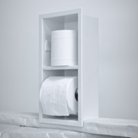 Niche de papier hygiénique murale moderne en acier inoxydable 304 blanc noir niche de douche encastrée pour appartement salle de bain