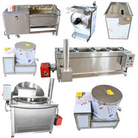 SUS304 Machines à collations semi-automatiques Friteuse à chauffage au gaz pour frites Chips de patates douces Équipement de friture alimentaire