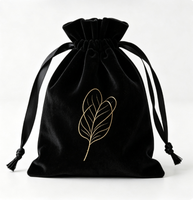 Pochette en velours de luxe avec logo personnalisé, pochette en velours doux réutilisable avec cordon de serrage pour écouteurs, parfum, bracelet, emballage cadeau