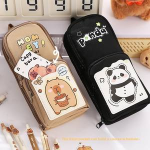 Bolso de mano de gran capacidad, caja de papelería multifuncional para estudiantes de la escuela, estuche de lápices de alta estética para niñas - Product Image 4