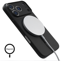 Étui de téléphone magnétique mat TPU+PC pour la série 17 avec protection intégrale, anti-traces de doigts et protection à 360 degrés