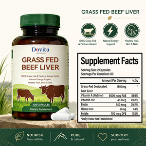 Cápsulas de Hígado de Res Alimentado con Pasto, 100% Puro, para la Salud del Hígado, Desintoxicación, Apoyo Inmunológico y Bienestar Adulto, 120 Unidades, Venta al Por Mayor, OEM, ODM - Product Image 2
