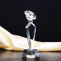 Trophée en cristal, vente en gros, trophée en verre acrylique de luxe personnalisé, prix en cristal avec Base pour cadeau, coupe en cristal
