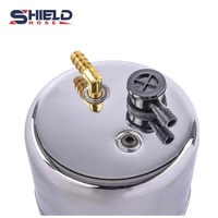 Boîte de réserve sous vide en acier 63010 Shield, 5x7in, chromée, comprend un œillet, un clapet anti-retour, des raccords et