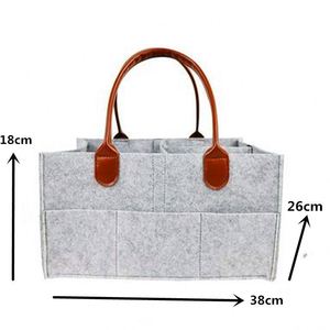 Fashion Grey Polyester Cover Heine <b>Nappy</b> Baby love Land Designer Disposable Bag Felt Diaper Caddy - Product Image 3