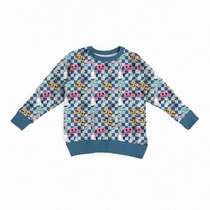 Ensemble de survêtements personnalisés pour <span class=keywords><strong>Halloween</strong></span> et l'automne, <span class=keywords><strong>sweat</strong></span>-shirt à capuche à manches longues pour tout-petits, ensemble de <span class=keywords><strong>sweat</strong></span>-shirts en molleton de bambou pour garçons et enfants - Product Image 2