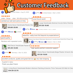 Trang trí nội thất handmade màu be thạch cao tác phẩm nghệ thuật trừu tượng wabi Sabi sơn tối giản 3D kết cấu vòm nghệ thuật - Product Image 6