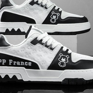 Couples Low-Top Skateboard Shoes Breathable Trendy Retro Casual Sports Shoes Men's White <b>Sneakers</b> - Product Image 4