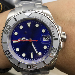 Blue Dial Men's Sports Automatic <b>Mechanical</b> <b>Watch</b> with Sapphire Stainless Steel Waterproof Wristwatch NH35 Movement - Product Image 4