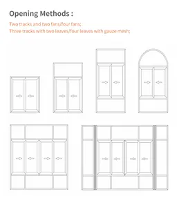 Thermal Break Aluminum Energy Saving Windproof Aluminum Sliding Window