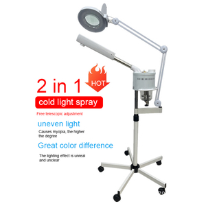 2026 Adjustment Facial <b>Steamer</b> Ionic Ozone Facial <b>Steamer</b> with Lamp Ring Light Mist Function Stand for Home Salon Spa Skin - Product Image 3