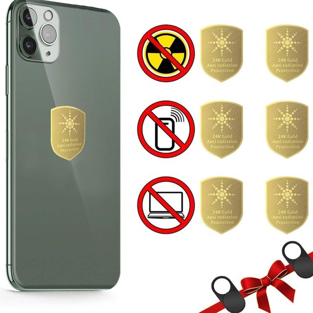 PET Anti Radiation Energy Protection Sheet Ultra Thin Portable Metal Energy Ornament Fit All Smartphone Models Decor Piece