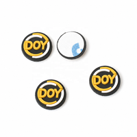 Autocollants personnalisés en PVC souple 3D en relief avec logo et nom, autocollants adhésifs pour chaussures