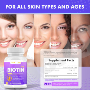OEM vitaminas Halal cabello biotina champú tabletas biotina 10000mcg suplementos colágeno vitamina C biotina tabletas - Product Image 3