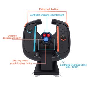 Support de volant de course NS2-035 Big Game pour Nintendo Switch 2 <span class=keywords><strong>Joy</strong></span> <span class=keywords><strong>Con</strong></span> Joycon Dock avec ventouse - Product Image 5