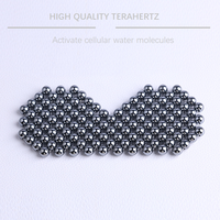 Masque pour les yeux en pierre de térahertz naturelle, perles rondes, cordon noir réglable, fait main, tressé, pierre énergétique pour le soin des yeux