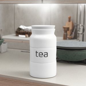 Design unico sigillato bianco cina caffè <span class=keywords><strong>zucchero</strong></span> logo personalizzato contenitore di stoccaggio in ceramica barattolo per il tè - Product Image 1