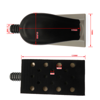 Bloc de ponçage manuel sans poussière 70x125mm à 8+10 trous auto-agrippants pour outils abrasifs automobiles et polissage