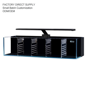 Acuario Ecológico Silencioso con Cambio de Agua Superior Integrado para Peceras de Cristal Ultra Transparente, con Múltiples Divisores y Luz LED Moderna - Product Image 1