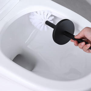 Support mural minimaliste pour brosse de toilette en acier inoxydable, design rond et durable de 27 cm pour le nettoyage de la salle de bain - Product Image 4