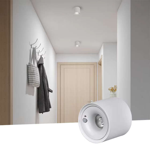 Surface Mounted LED Downlight with PIR Motion Sensor 9W 12W COB Spotlight Anti-glare for Hotel Corridor & Passage Lighting