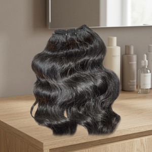 Extensiones de Cabello Humano Remy Indio Natural RAW de Primera Calidad con Ondas Naturales y Estilo Ondulado Profundo en Color Natural - Product Image 2