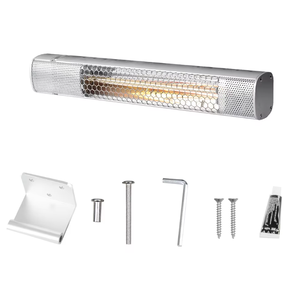 Chauffage infrarouge mural compact 1500W IP65 pour extérieur, avec télécommande et contrôle tactile, pour patio et jardin - Product Image 4