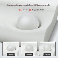 Oreiller cervical en mousse à mémoire de forme à récupération lente en 5 secondes, forme de vague en B, double hauteur personnalisable, lavable, léger