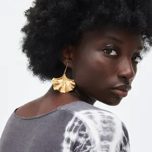 Yingchao 2021 Za Afrikanische Mode Erklärung Vintage Designer Platte Gold Boho Tropfen Baumeln Ohrringe für Frauen Schmuck Zubehör