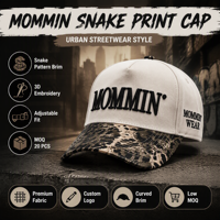 Gorra de Béisbol Personalizada de 5 Paneles, con Logotipo Bordado en 3D, Estilo Trucker, Visera Curva Ajustable, Cierre a Presión, 100% Algodón