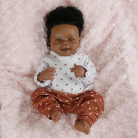 Poupée Reborn Afro-Américaine Lifereborn, Bébé Reborn Réaliste, Bébé Reborn de 18 Pouces, Fille Noire Réaliste avec Cheveux Afro