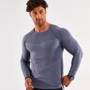 Camisetas Deportivas al por Mayor, Camisetas Deportivas Personalizadas de Manga Larga, Ropa de Gimnasio para Hombre, Camiseta Deportiva sin Costuras para Entrenamiento de Baloncesto y Fitness - Product Image 5