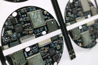 Carte de circuit imprimé FR4 circulaire personnalisée, assemblage SMT, appareil intelligent IoT, carte de circuit imprimé avec USB/connecteur (OEM/ODM)