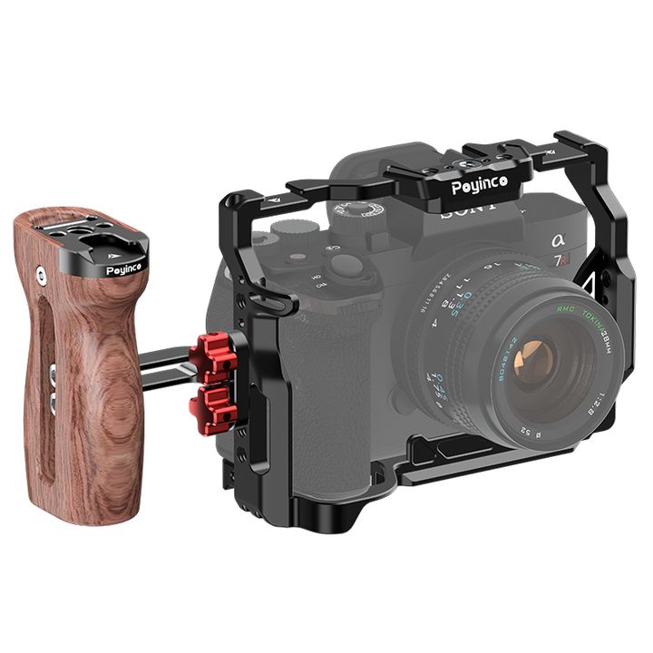 Foto4easy Universal Camera Wooden Side Handle,Adjustable Up and Down Side H Foto4easy Universal Camera Side Handle,Adjustable Up And Down Side