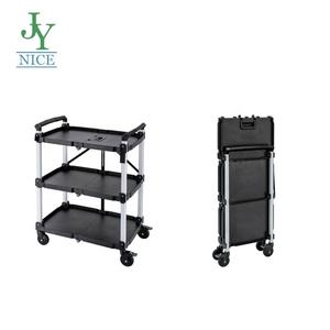 Chariot utilitaire à <span class=keywords><strong>3</strong></span> niveaux, chariot à roulettes en plastique durable à <span class=keywords><strong>4</strong></span> roues, vente chaude - Product Image 6