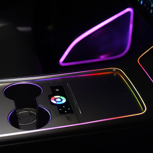 Cao cấp xe nội thất môi trường xung quanh đèn cho Tesla mô hình 3 / Y app điều khiển từ xa Giấc Mơ Màu sắc bầu không khí đèn - Product Image 4