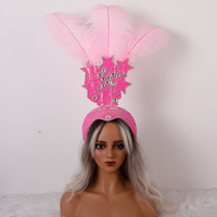 Coiffe de scène en plumes et strass pour carnaval, spectacle de danse Samba, accessoire de tête pour performance de fête