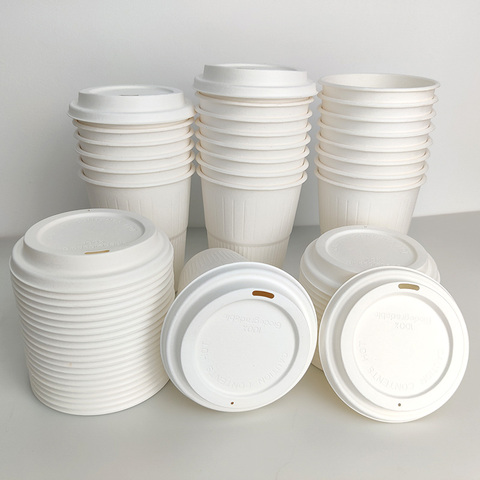 88mm Plastic Lids Coffee Stopper Bagasse Disposable Dome Lid For Cup 88mm Plastic Lids Coffee Stopper Bagasse Disposable Dome Lid For Cup