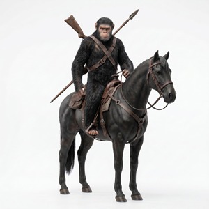 Figura de Cera de Silicona de César el Mono a Tamaño Real, Hiperrealista, Montando a Caballo, Calidad de Museo, Hecha a Medida para Parques Temáticos - Product Image 3