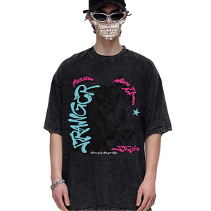 Camiseta Casual de Manga Corta con Cuello Redondo, 100% Algodón, con Estampado 'Studio Passion More Regrets', 300g, Antiarrugas y Transpirable - Product Image 1