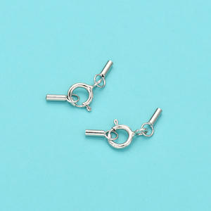 Embout en argent sterling S925 avec fermoir à homard, tube intérieur de 8 mm pour connecteurs de cordon en cuir pour la fabrication de colliers de bijoux - Product Image 3