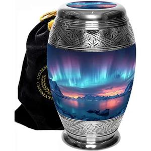 Modern European Style Customized Design Metallic Cremation Urn High Quality Adult <b>Ashes</b> Storage <b>Keepsake</b> Unique Safe <b>for</b> Adults - Product Image 4