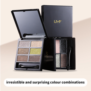 Paleta de Sombras de Ojos Personalizada, Fabricantes de Maquillaje OEM, Resistente al Agua, Larga Duración, <span class=keywords><strong>6</strong></span> Colores, Perlados y Mate, Marca Privada - Product Image 3