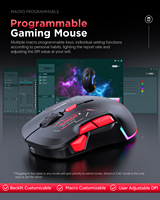 Souris de jeu ergonomique MKESPN W12 multi-canaux à rétroéclairage RGB macro, souris optique sans fil BT filaire à trois modes avec 10 touches